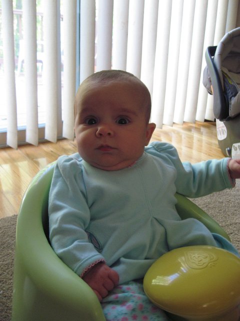 IMG_2997.JPG - She's sitting up like a big girl (with the help of her BebePod).