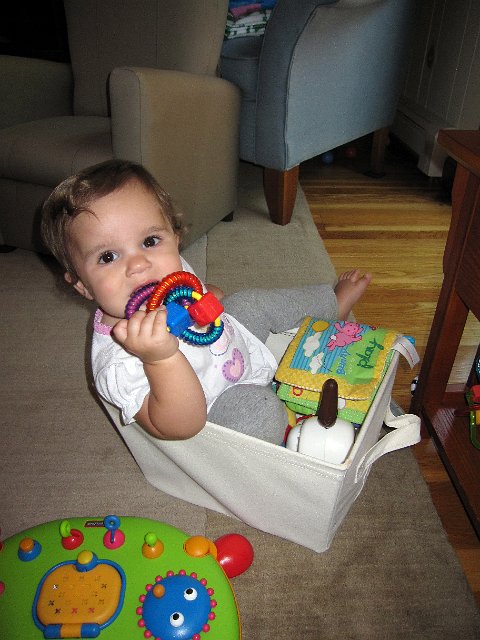 IMG_9485b.jpg - Catherine is getting a little too big for her toy bin.