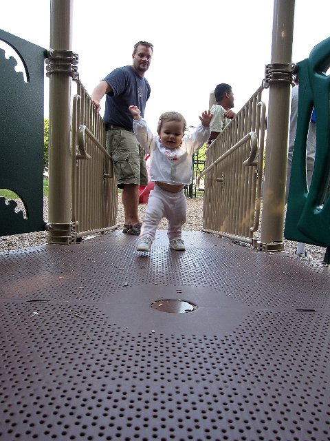 IMG_9821b.jpg - She's strutting her stuff up the ramp at Balmoral Playground.