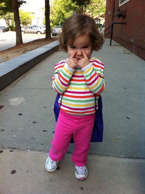 IMG_0169b.jpg - We are leaving the library with some books in her backpack, starting her early!