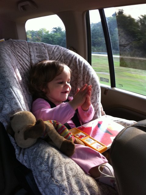 IMG_0180.JPG - Just having fun signing and clapping while driving somewhere.