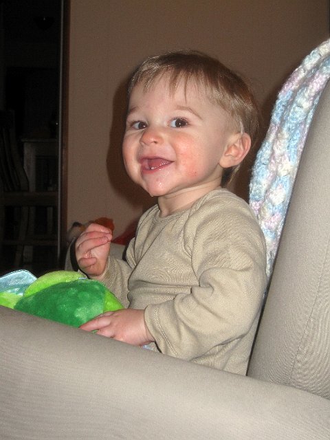 IMG_3593b.jpg - Nathan has taken over the kid chair in the family room and looks quite comfortable there.