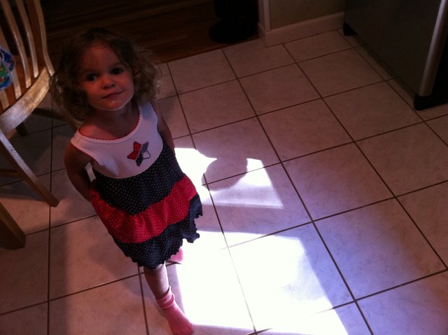 IMG_1319b.jpg - Only Catherine would point out the parallelogram on our kitchen floor.