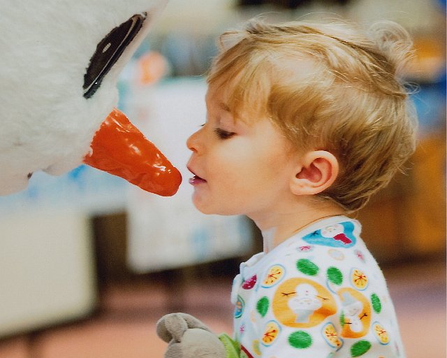 IMG_0006.jpg - We have determined that Nathan has an infatuation with Frosty, so cute!