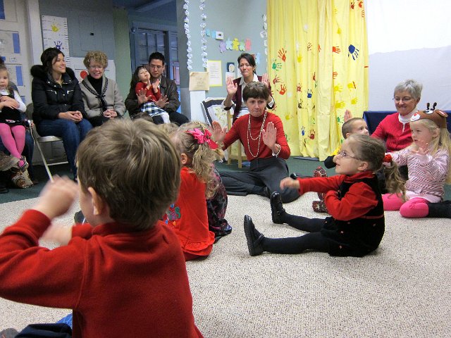 IMG_4272.jpg - Family Cooperative Preschool also hosted a Holiday Party.  It was great fun and included songs, snacks ...