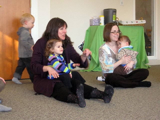 IMG_2540b.jpg - This session marked our 2 year anniversary of Music Together classes. Catherine just loves her teacher, Rosemary.