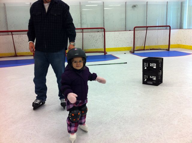 IMG_1495b.jpg - They've moved onto the smaller (wax) rink for more walking practice.