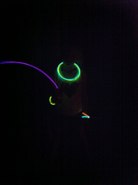 IMG_0756.jpg - Yes, the entertainment and fun went into the night with glow necklaces and bracelets.  Thank you, Romboldi family!!!