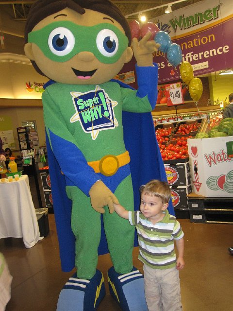 IMG_9506.jpg - Nathan did not want to let go of Super Why's hand.  (Or as he says "Pooper Why")
