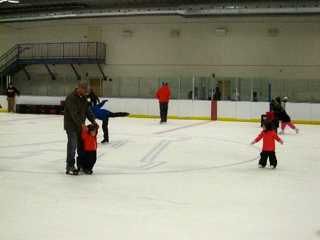 IMG_2995.jpg - Catherine, Nathan & Daddy during the Open Skate at Phillips Academy.