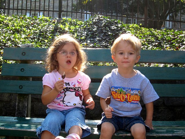 IMG_2235.jpg - And, of course we stopped in next door to the Lititz Spring Park to enjoy our chocolatety treats.