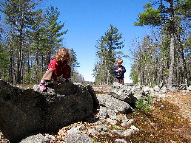 IMG_5146.jpg - And where there are rocks, they are usually screaming "CLIMB ME!" to these kids!!