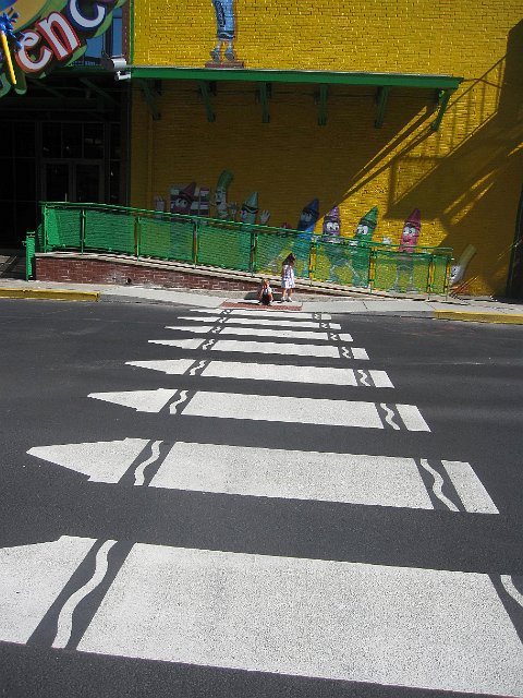 IMG_7477.jpg - How cool?  Even the crosswalk was made up of crayons!