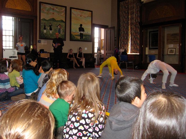 IMG_4305.jpg - Catherine attended a dance show/book reading event at the Andover Library.  Dancers performed the story of "Gwendolyn goes Hollywood" while the author, David Ira Rottenberg read his book.
