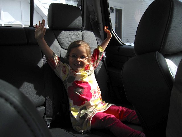 IMG_4332.jpg - Catie Ann is still talking about the dealership where we bought the truck and how much she loved playing with the toys there.  Of course, she's excited about the truck too ...