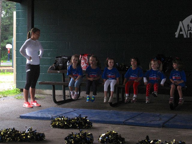 IMG_6956.jpg - Last day of cheerleading with her squad = performance time!