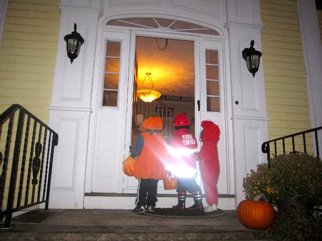 IMG_6904.jpg - The Pumpkin (Hunter), Fire Chief (Rylan) and Elmo (Catherine).