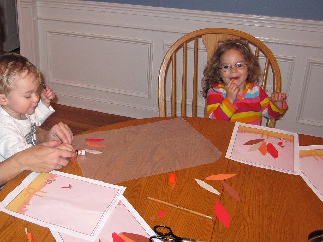 IMG_7069.jpg - Thanksgiving Day preparations started a little earlier with crafts and baking Daddy's favorite apple pie.