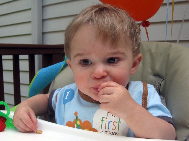 IMG_4177b.jpg - Steak dinner for our little man, of course.