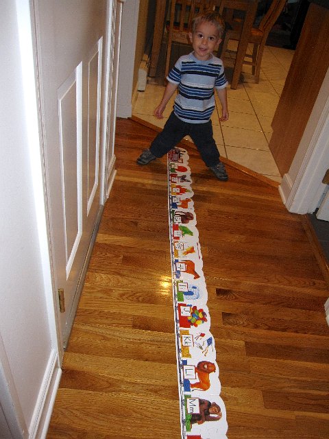 IMG_0587.jpg - Nathan was pretty excited once the very long train puzzle was complete.