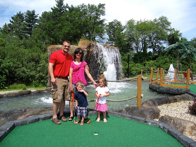 IMG_6501.jpg - A family photo in front of the falls at Merrimack Valley Pavillion in Tewksbury.