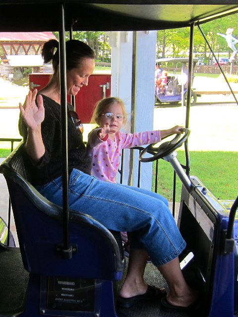 IMG_4867.jpg - We have arrived at Story Land and our initial stop is to tour the park (first via the antique cars).